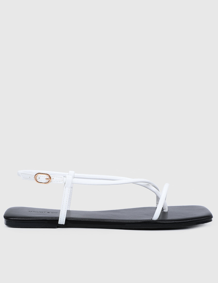 Charlotte Open Toe Sandals & Flip Flops (White)