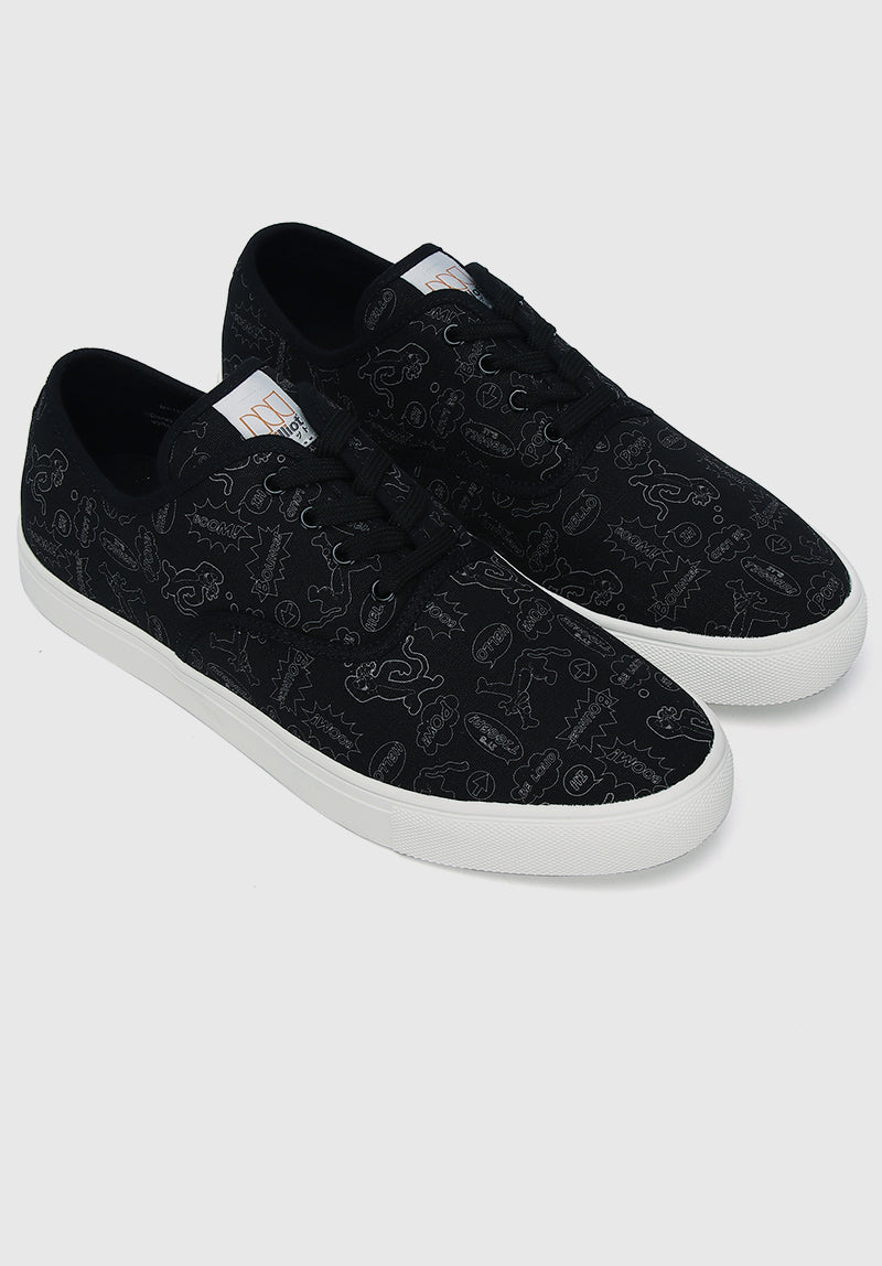 WTP New Adventure Rounded Toe Male Sneakers (Black)