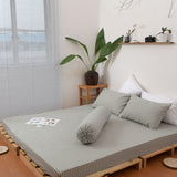 Elly Gingham SS 3-pc Fitted Sheet Set (Dark Green)