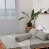 Elly Gingham SS 3-pc Fitted Sheet Set (Dark Green)
