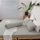 Elly Gingham SS 3-pc Fitted Sheet Set (Dark Green)