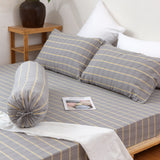 Tess Stripy SS 4-pc Quilt Cover Set (Grey)