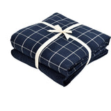 Ohel Gingham SS 3-pc Fitted Sheet Set (Midnight Blue)