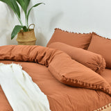 Caly Q 5-pc Quilt Cover Set (Cinnamon)