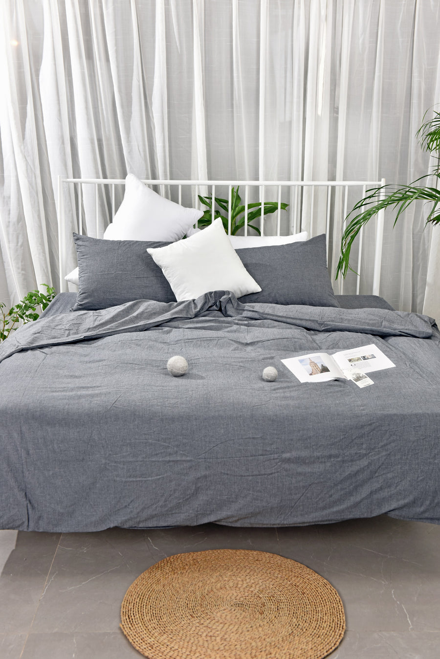 Vette Q 4-pc Fitted Sheet Set (Charcoal)