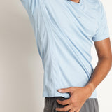 Cael Mens Short Sleeves Top (Light Blue)