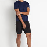 Gavyn Short Sleeve Running Top (Navy)