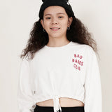 Bad Babes Club! Crop Top (White)