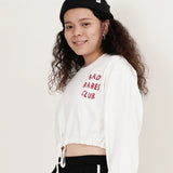 Bad Babes Club! Crop Top (White)