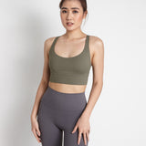 Emory Women Sports Bra (Dark Olive Green)