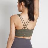 Emory Women Sports Bra (Dark Olive Green)