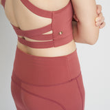 Leilanne Women Sport Bra (Crimson)
