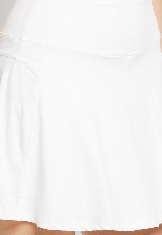 Streak Tennis Skirt (White)