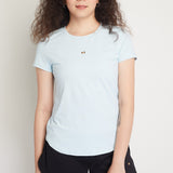 Saylor Women Short Sleeves Top (Aquamarine)