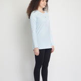 Tamyra Women Long Sleeves Top (Light Cyan)