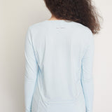 Tamyra Women Long Sleeves Top (Light Cyan)