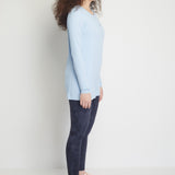 Tamyra Women Long Sleeves Top (Light Blue)