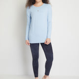 Tamyra Women Long Sleeves Top (Light Blue)