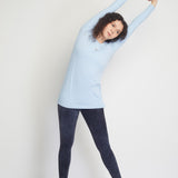 Tamyra Women Long Sleeves Top (Light Blue)