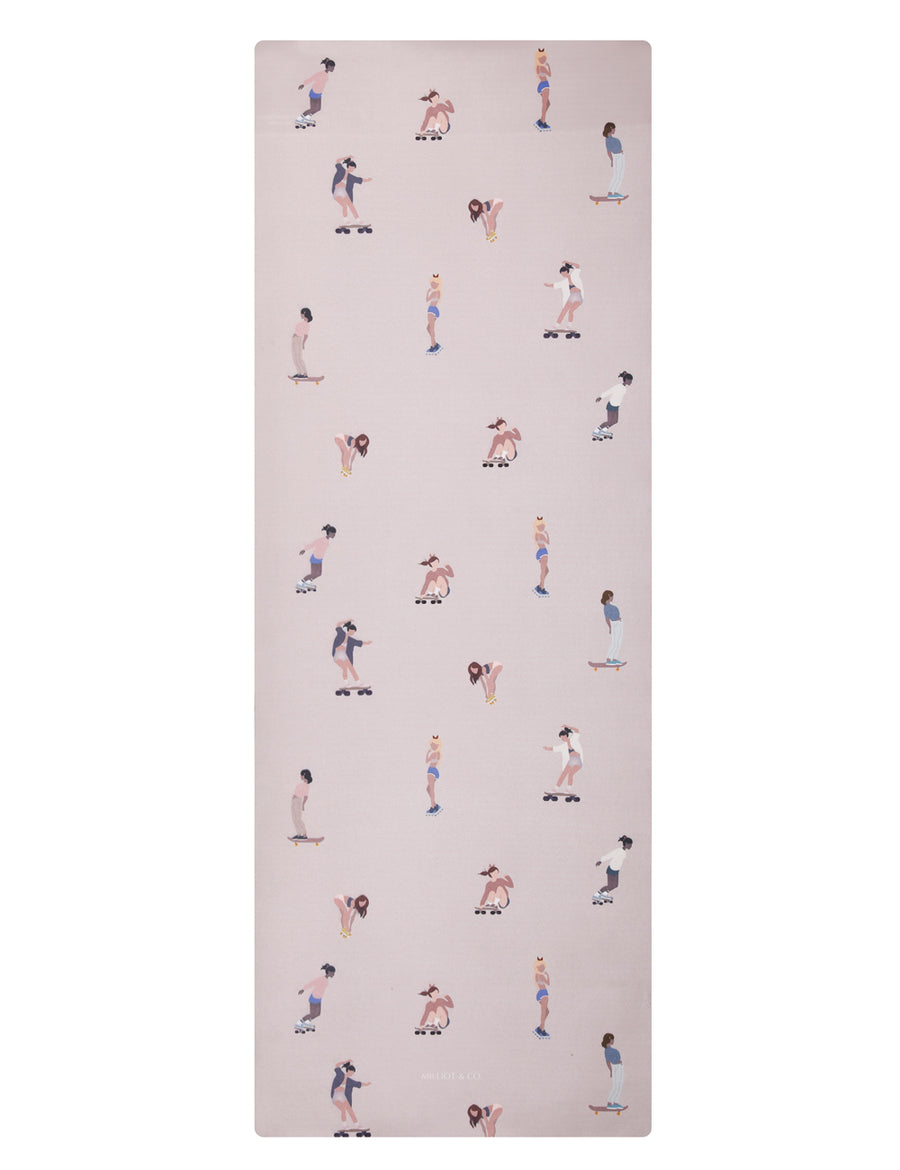 Go Go Skating Rubber Yoga Mat (3.5MM) (Nude)