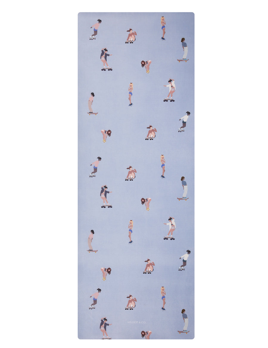 Go Go Skating Rubber Yoga Mat (3.5MM) (Light Blue)