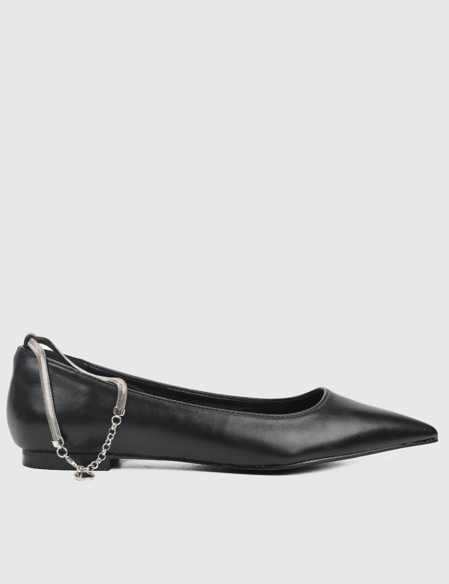 Joisse Pointed Toe Ballerina & Flats (Black)