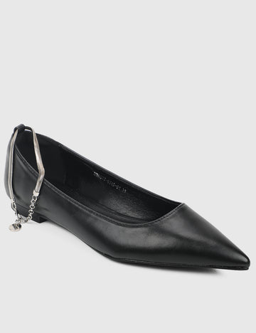 Joisse Pointed Toe Ballerina & Flats (Black)