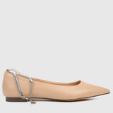 Joisse Pointed Toe Ballerina & Flats (Nude)