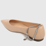 Joisse Pointed Toe Ballerina & Flats (Nude)