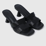 Nanette Open Toe Heels (Black)