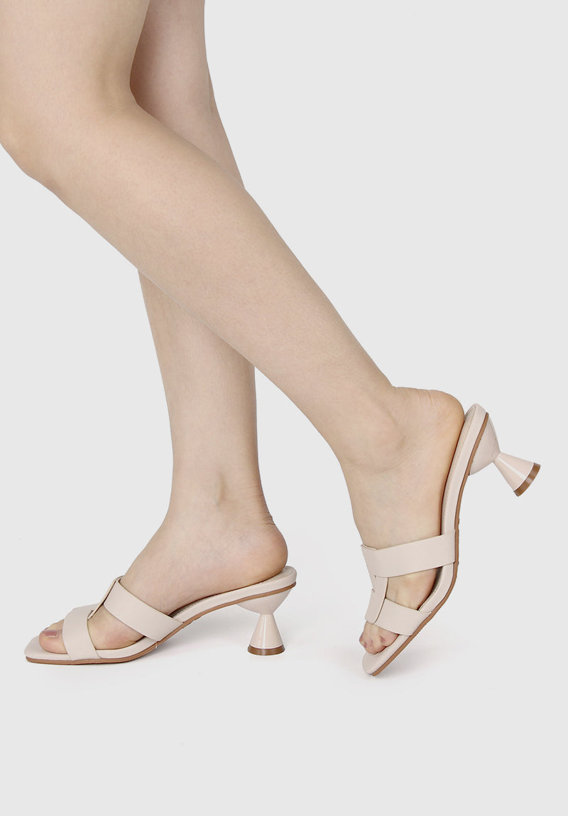 Nanette Open Toe Heels (White)