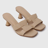 Nanette Open Toe Heels (Nude)