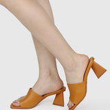 Lyssa Open Toe Heels (Dark Orange)