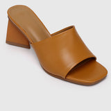 Lyssa Open Toe Heels (Dark Orange)