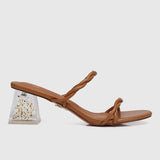 Disney Tinkerbell Gold Dust In The Air Open Toe Heels (Brown)