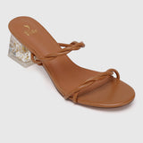 Disney Tinkerbell Gold Dust In The Air Open Toe Heels (Brown)