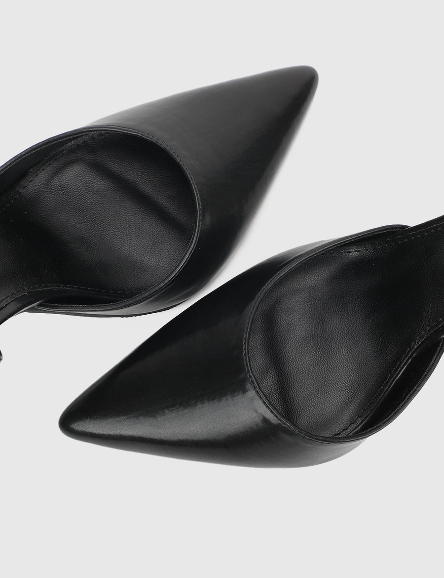 Jessye Pointed Toe Heels (Black)