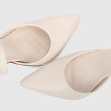 Jessye Pointed Toe Heels (White)