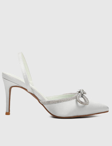 Prissy Pointed Toe Heels (White)