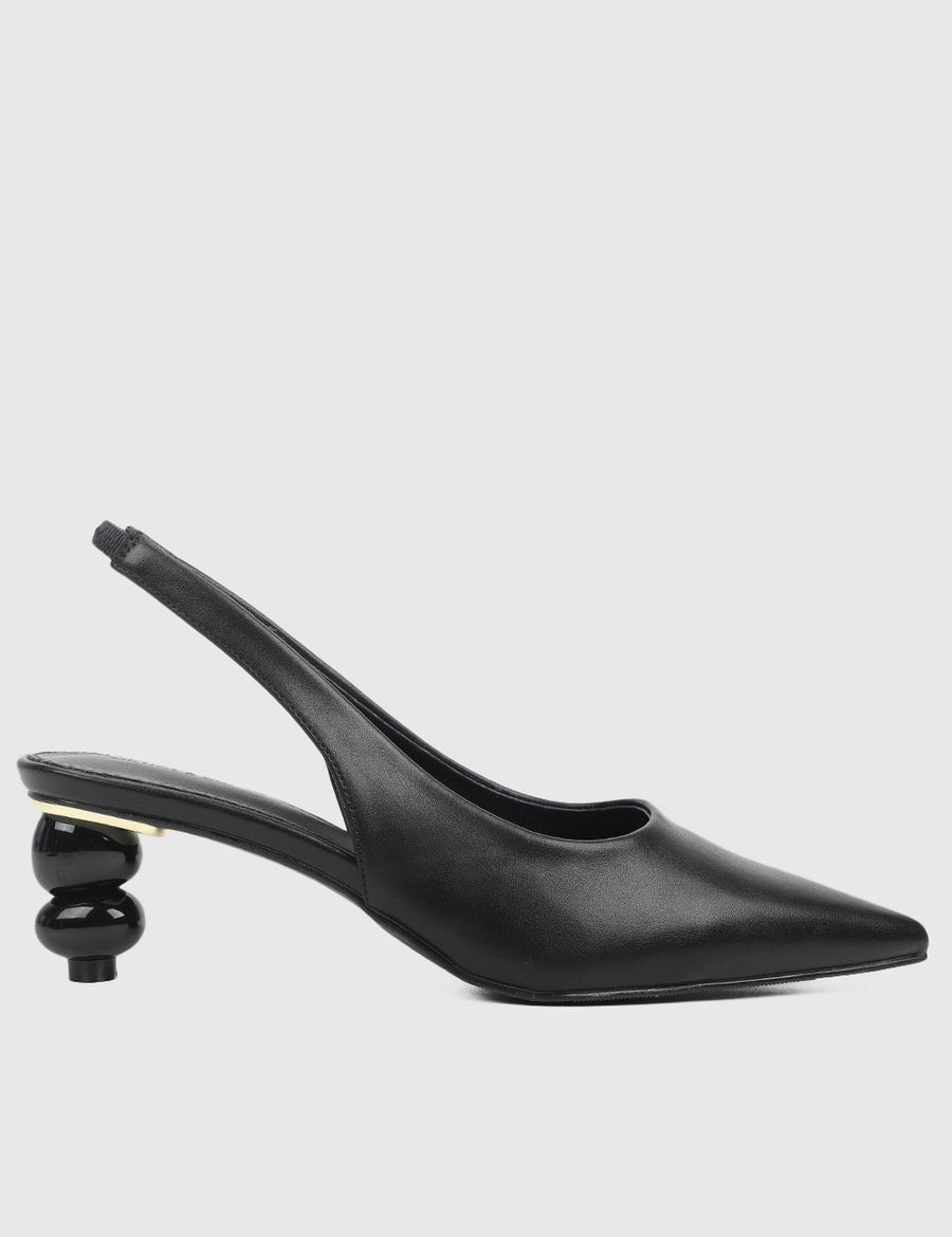 Glynis Pointed Toe Heels (Black)