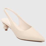 Glynis Pointed Toe Heels (Blanched Almond)