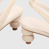 Glynis Pointed Toe Heels (Blanched Almond)