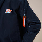 Aviator Long Sleeve Bomber Jacket (Black)
