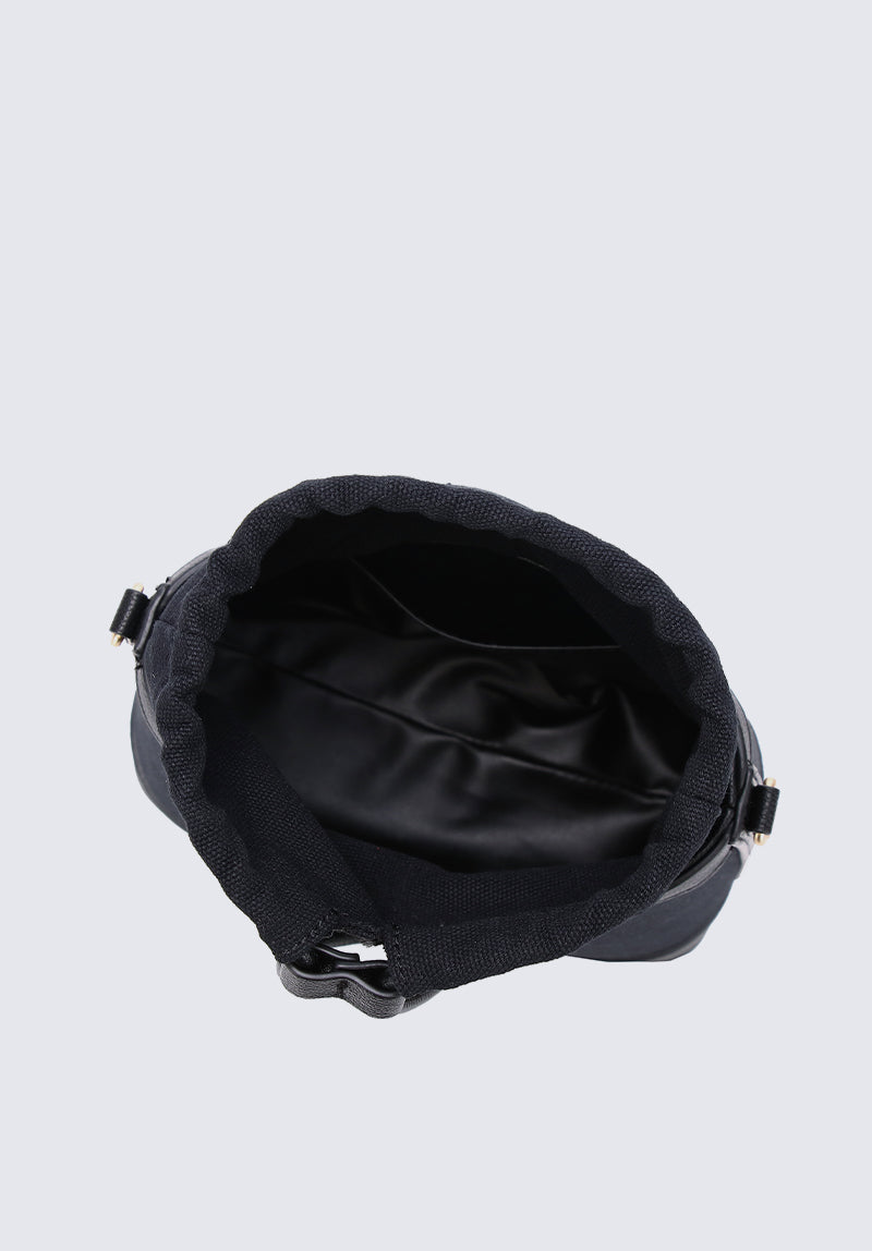 Nurita Harith Nael Drawstring Bucket Bag (Black)