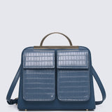 Nurita Harith Nessa Messenger Tote Bag (Steel Blue)