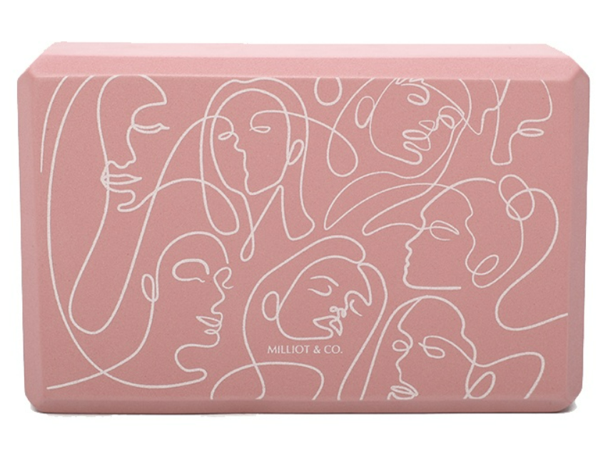 Doodle Face Yoga Block (Pink)