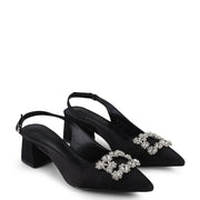 Doretta Pointed Toe Heels (Black)