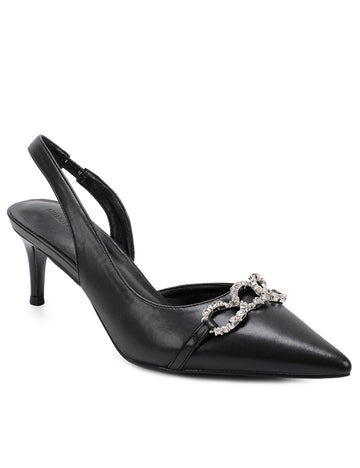 Angie Pointed Toe Heels (Black)