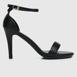 Lindsay Open Toe Heels (Black)