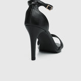 Lindsay Open Toe Heels (Black)